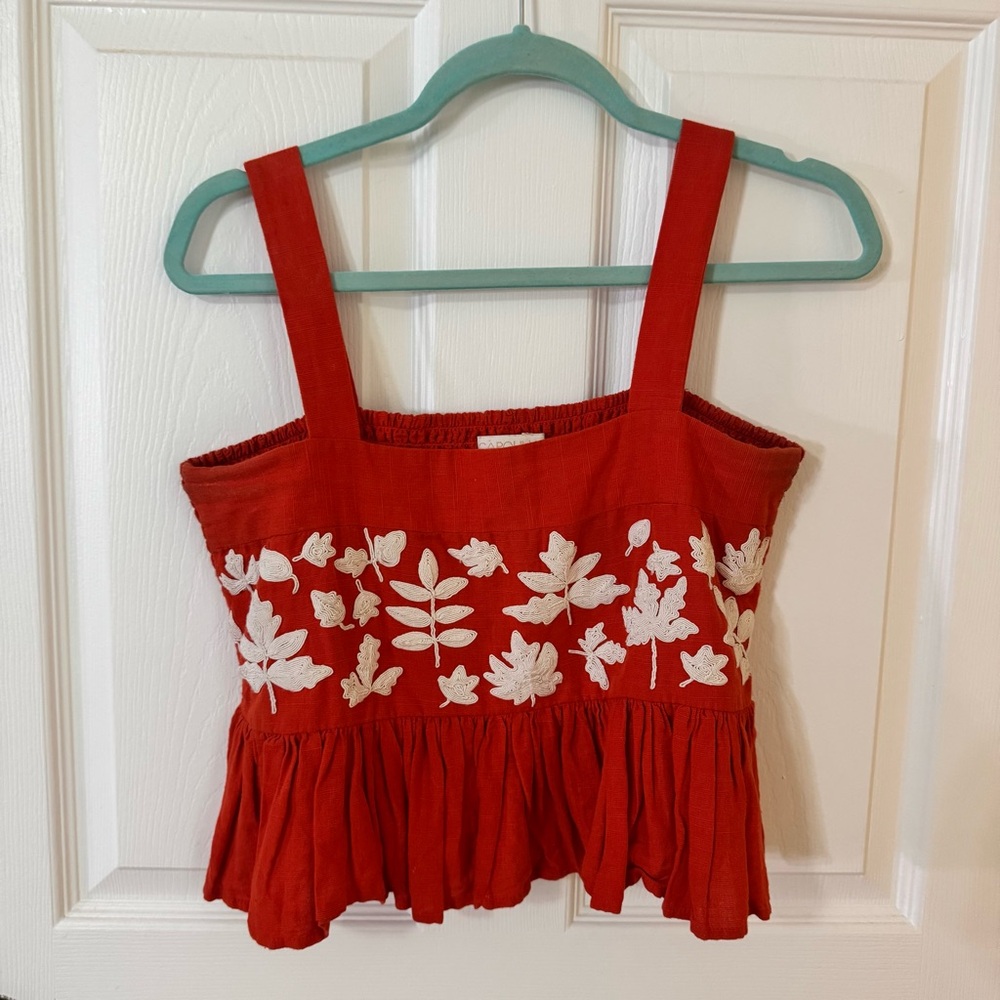 Stylish Red Floral Women's Crop Top